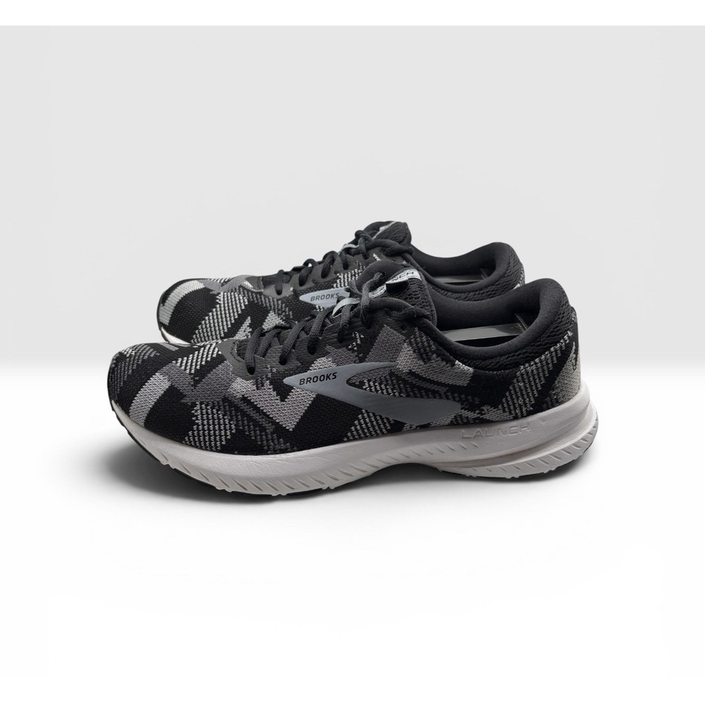 Brooks Women's Launch 6 Running Shoes‎ Size 9 Black Gray Geometric -2019